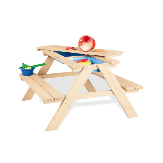 Children's picnic bench 'Matsch-Nicki für 4', natural