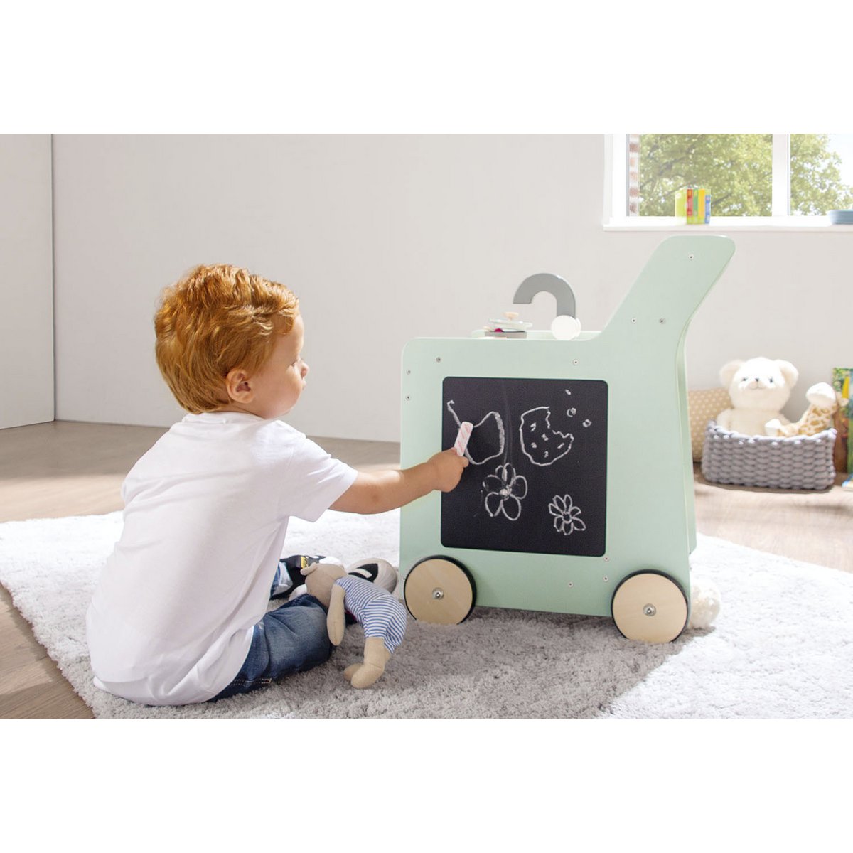 Children's kitchen 'Kalle', pastel green