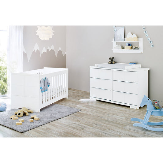 Starter set 'Polar' extra wide
 2 parts: cot, extra wide chest of drawers