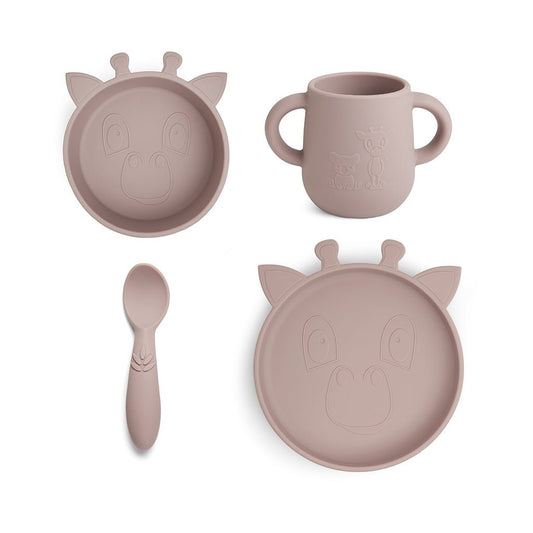 Lykke silicone dinner set 4-pack Giraffe