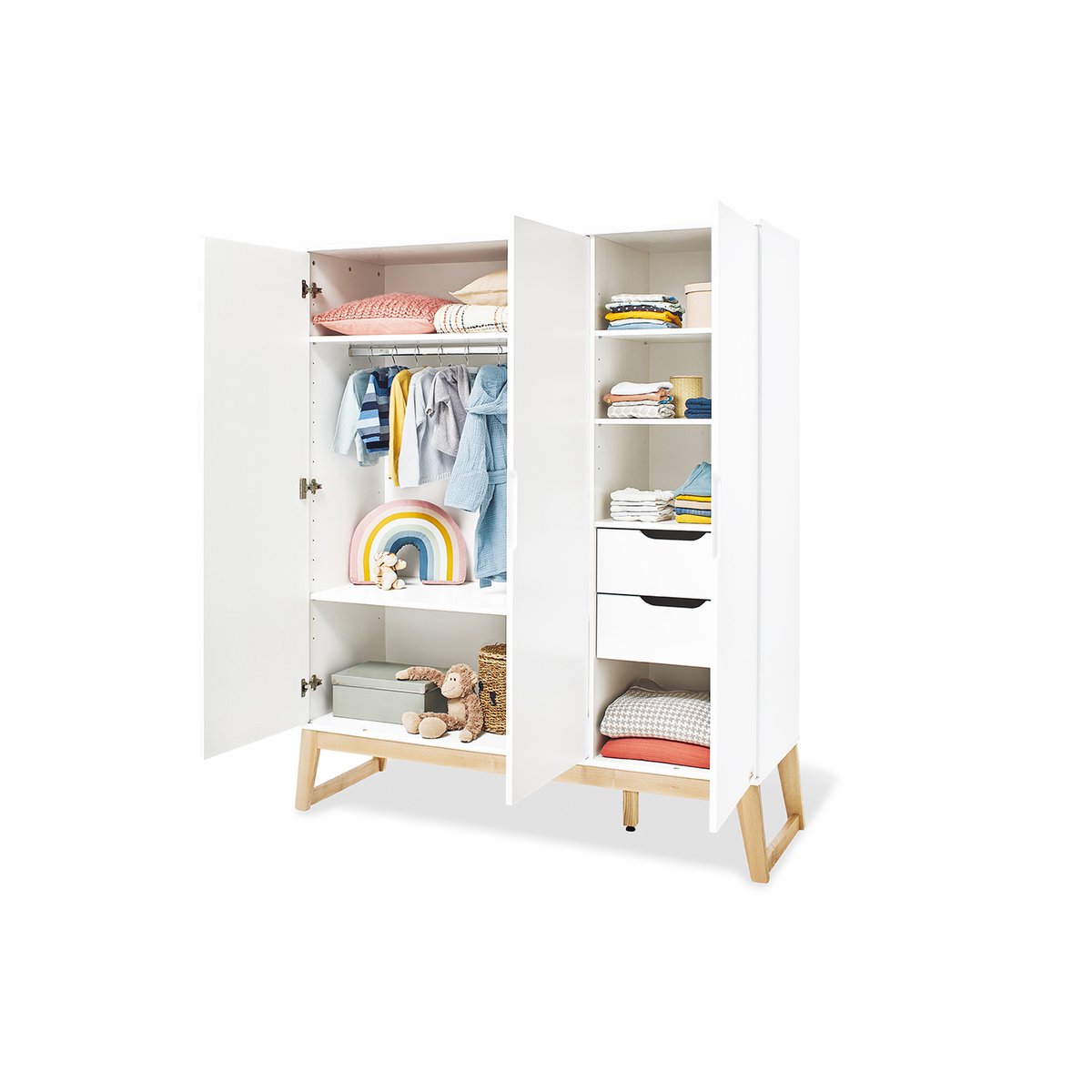 Nursery 'Bridge' wide large
 3 parts: cot, wide dresser, large wardrobe
