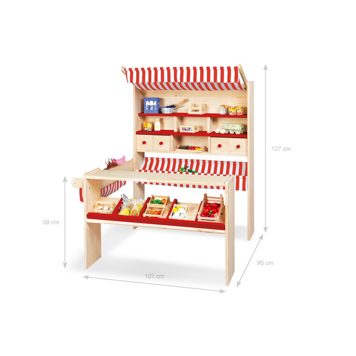 Market stall 'Lucy', red
