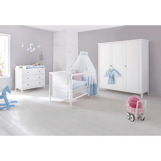 Nursery 'Smilla' wide large
 3 parts: cot, wide dresser, large wardrobe