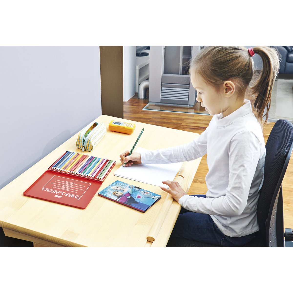 Children's desk 'Lena', clear lacquered