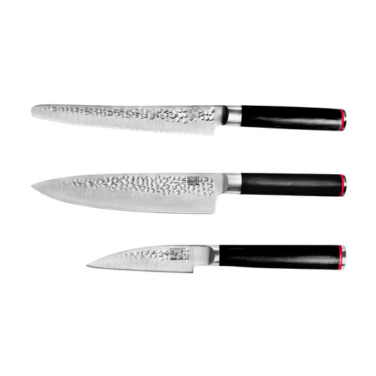 Knife Set - The Essential Set: 3 knives (paring knife + gyuto + bread knife)