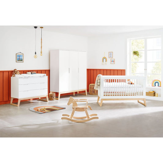 Nursery 'Bridge' wide large
 3 parts: cot, wide dresser, large wardrobe