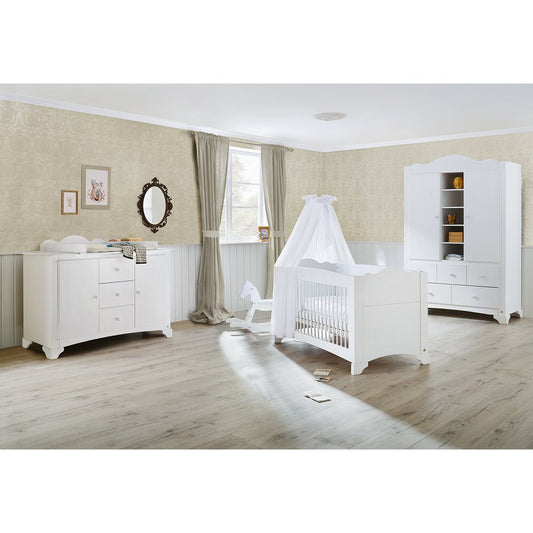 Nursery 'Pino' extra wide large
 3 parts: cot, extra wide dresser, large wardrobe