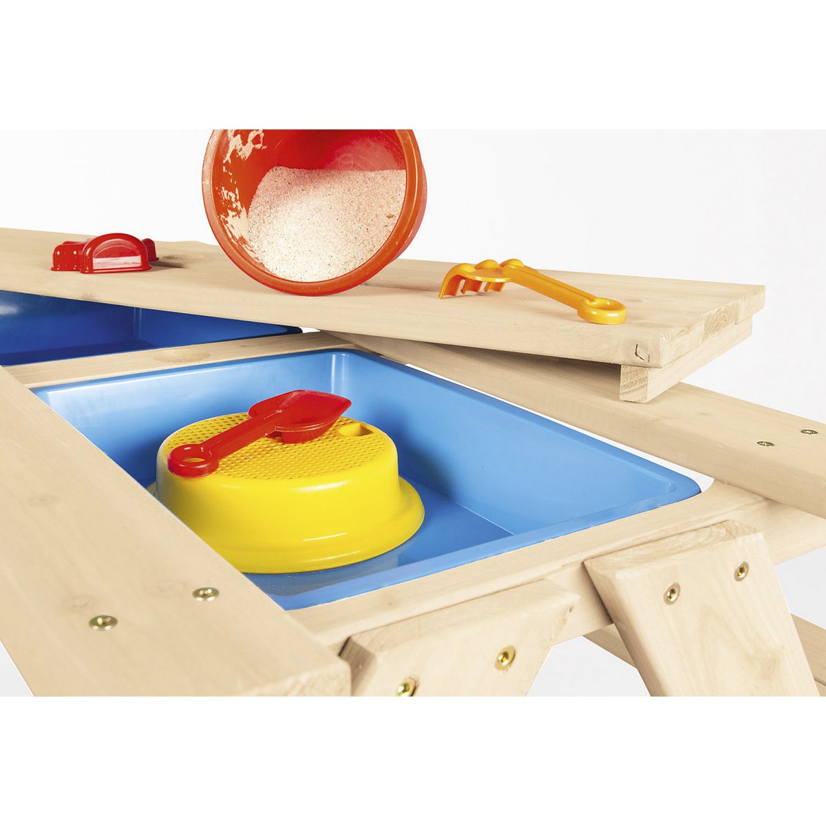 Children's picnic bench 'Matsch-Nicki für 4', natural