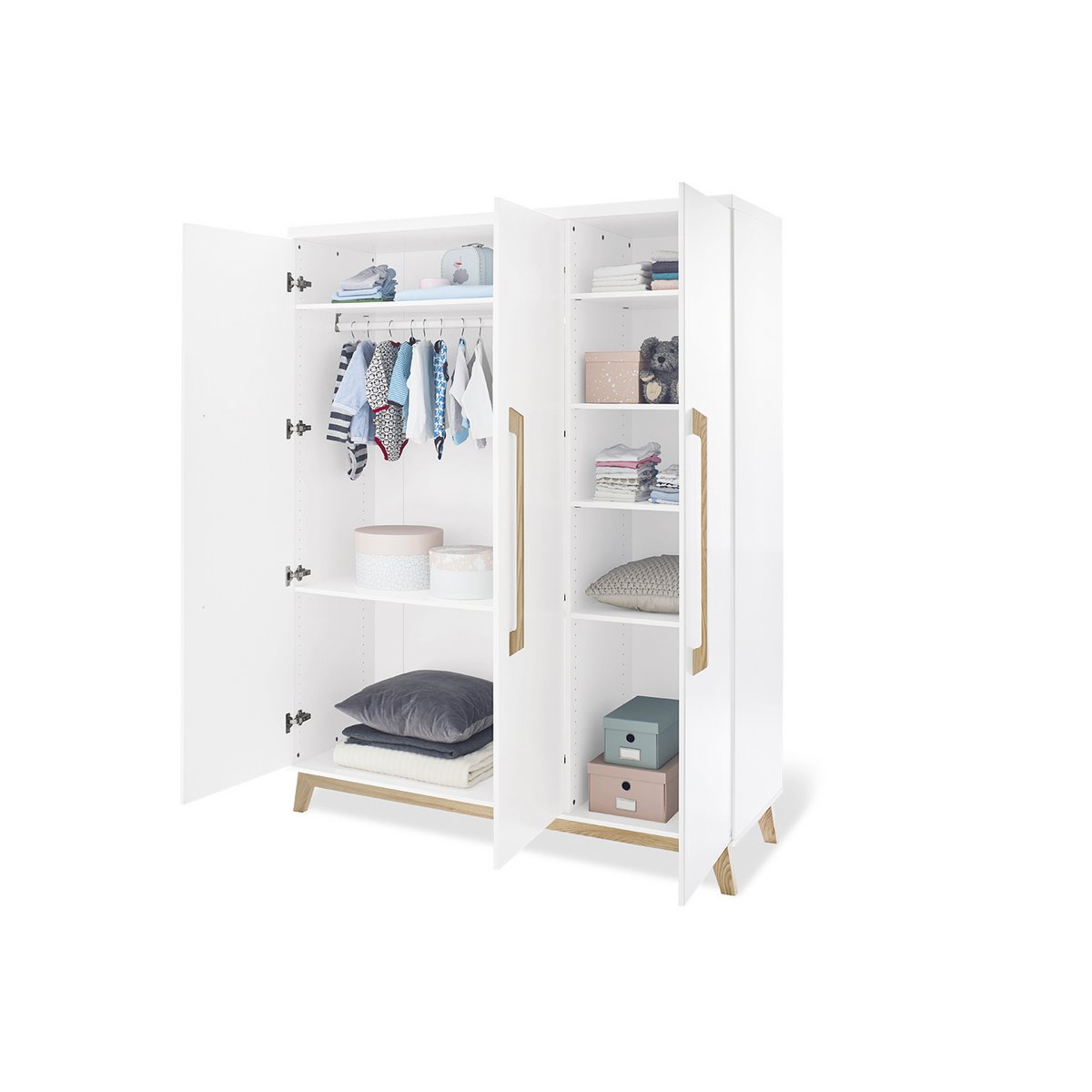 Nursery 'Riva' wide large
 3 parts: cot, wide dresser, large wardrobe