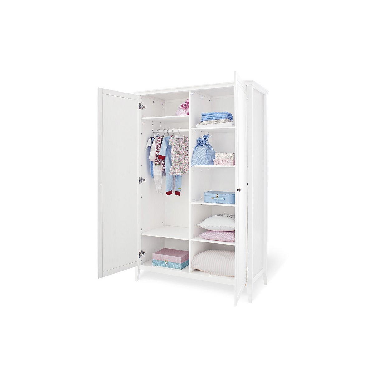 Children's room 'Smilla' wide3 parts: cot, wide chest of drawers, 2-door wardrobe