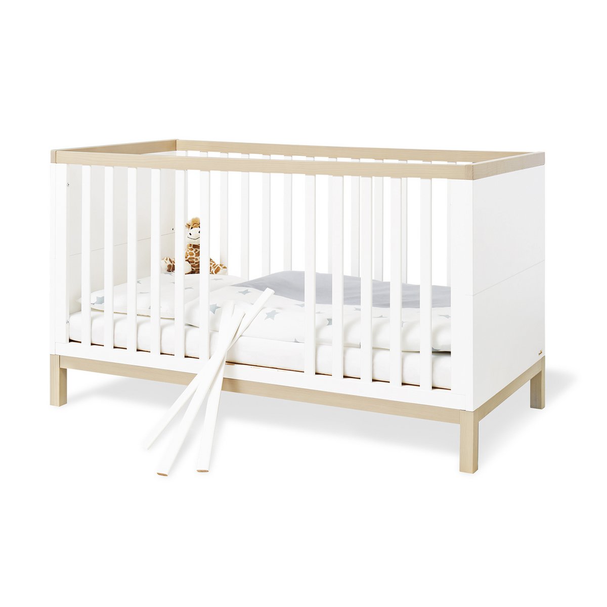 Starter set 'Light' wide
 2 parts: cot, wide chest of drawers