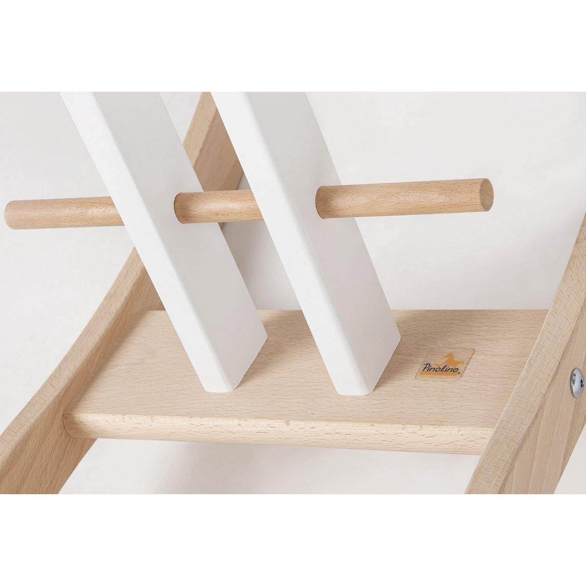 Rocking horse 'Pinolino' with ring, white/natural
