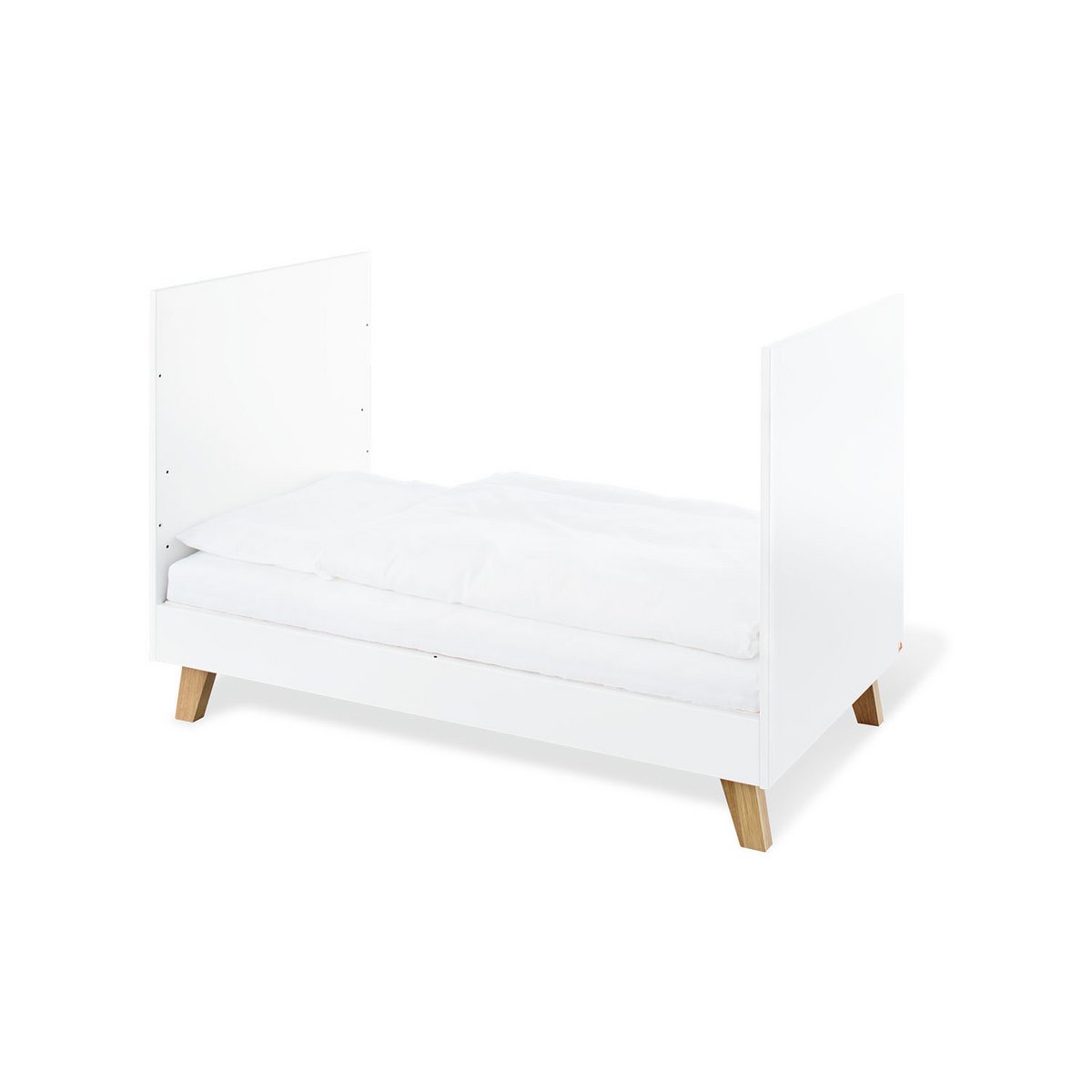 Nursery 'Pan' wide, incl. wall shelf
 4 parts: bed, wide chest of drawers, 2-door wardrobe, wall shelf