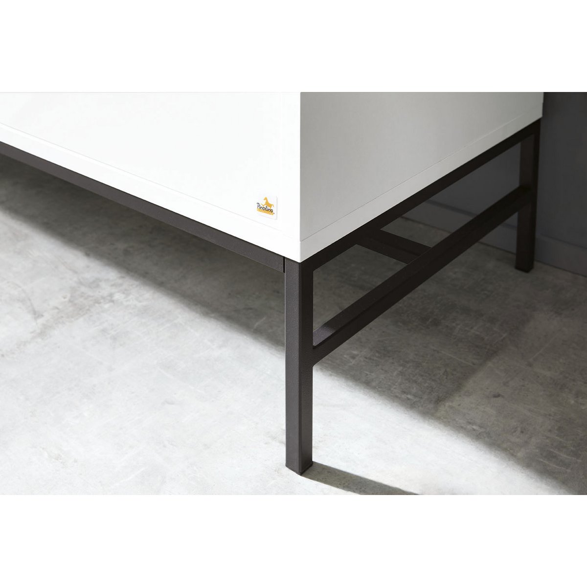 Nursery 'Steel' extra wide large
 3 parts: cot, extra wide dresser, large wardrobe