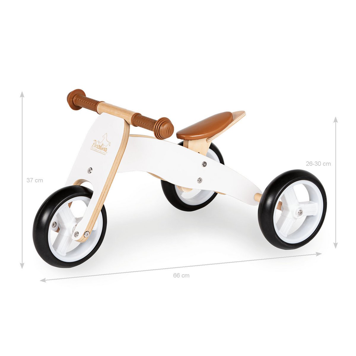 Mini tricycle 'Charlie', white/natural