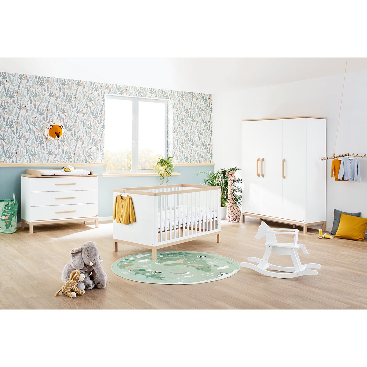 Nursery 'Light' wide large
 3 parts: cot, wide dresser, large wardrobe