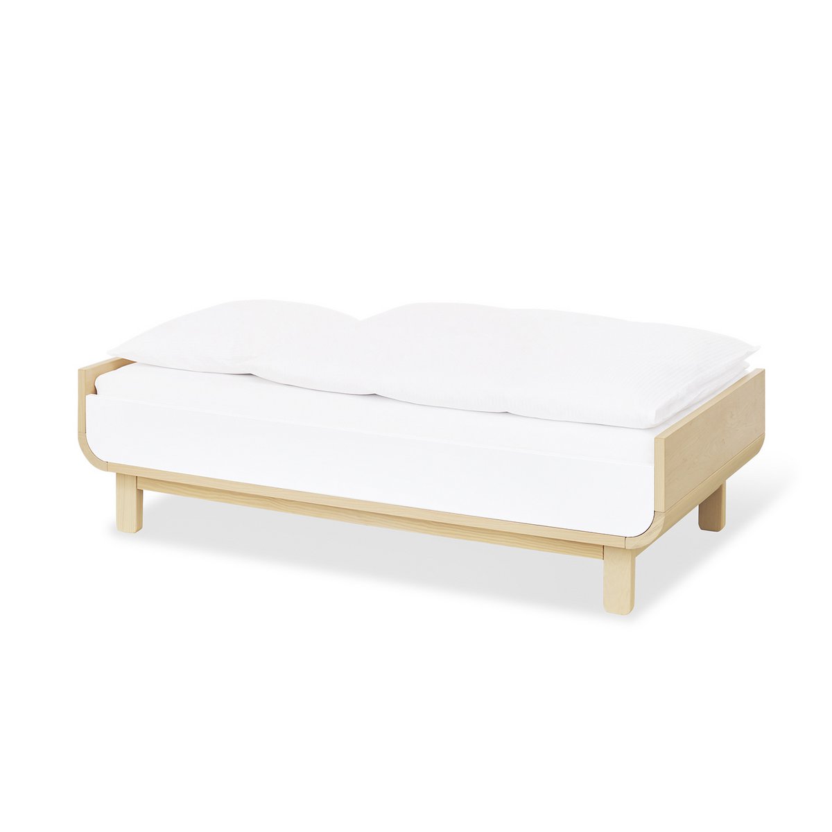Starter set 'Round' wide 2 parts: cot, wide chest of drawers
