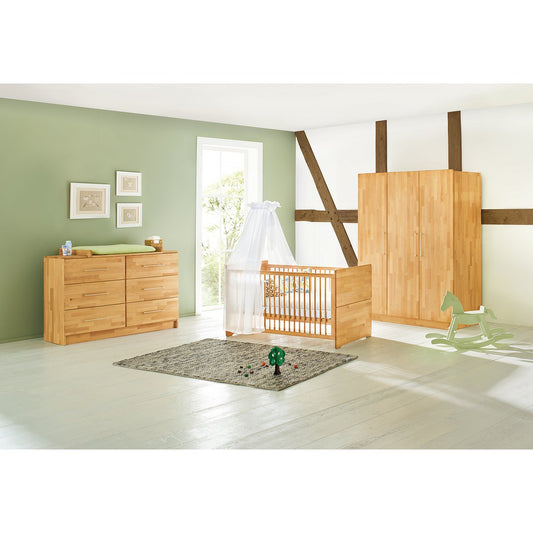 Nursery 'Natura' extra wide large
 3 parts: cot, extra wide dresser, large wardrobe