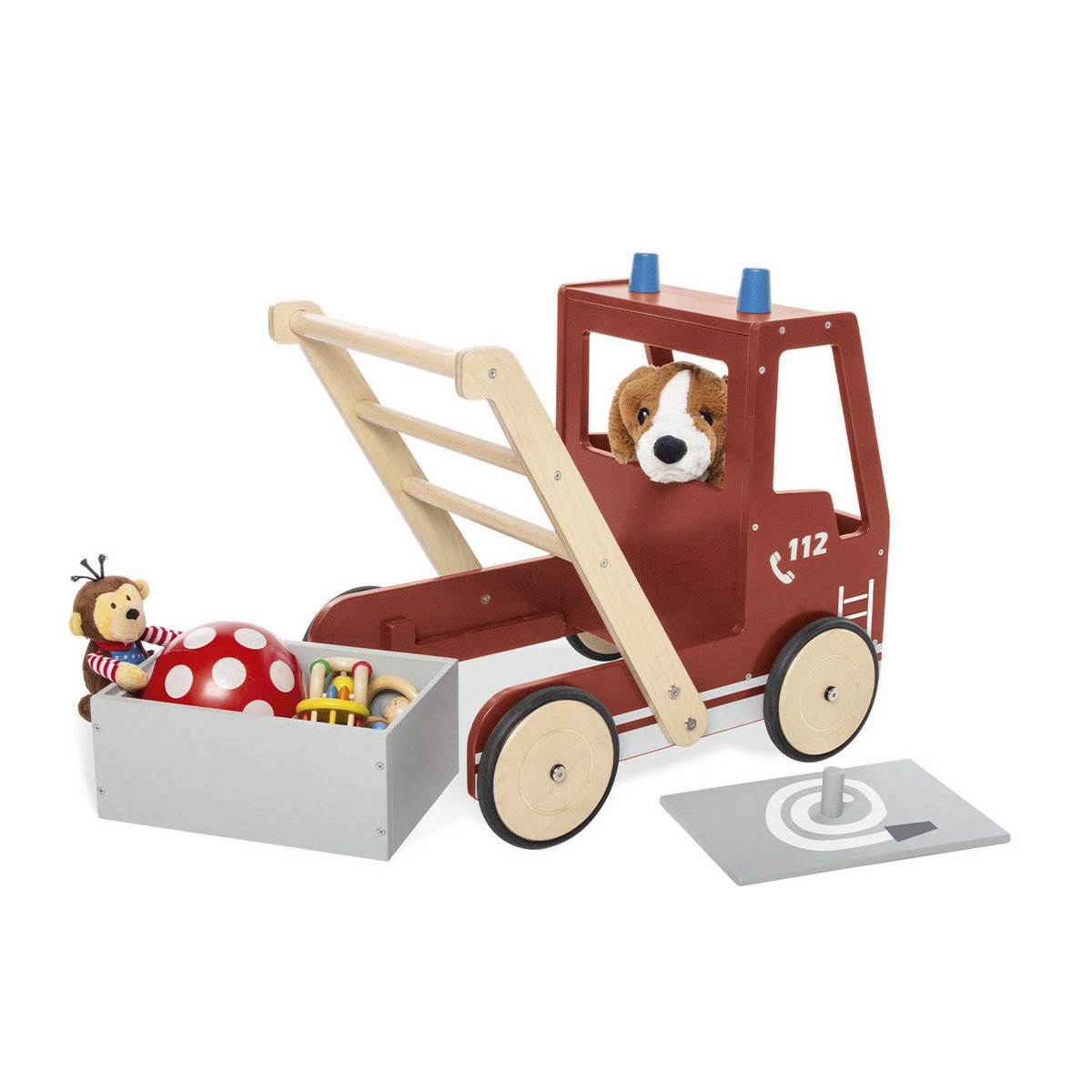 Leather walker 'Feuerwehrauto Fred'