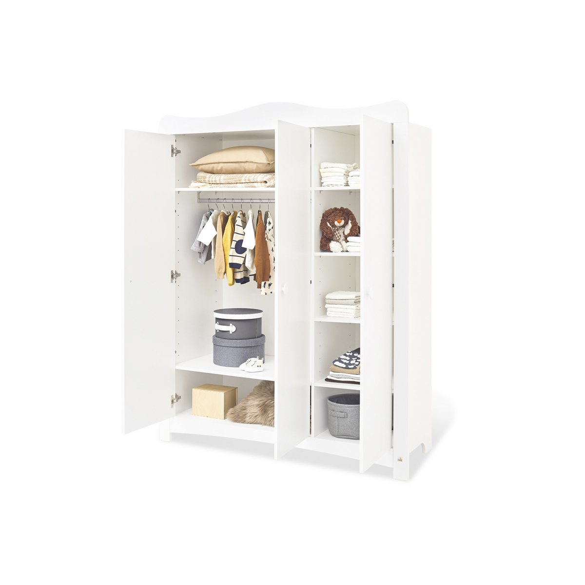 Nursery 'Florentina' extra wide large
 3 parts: cot, extra wide dresser, large wardrobe