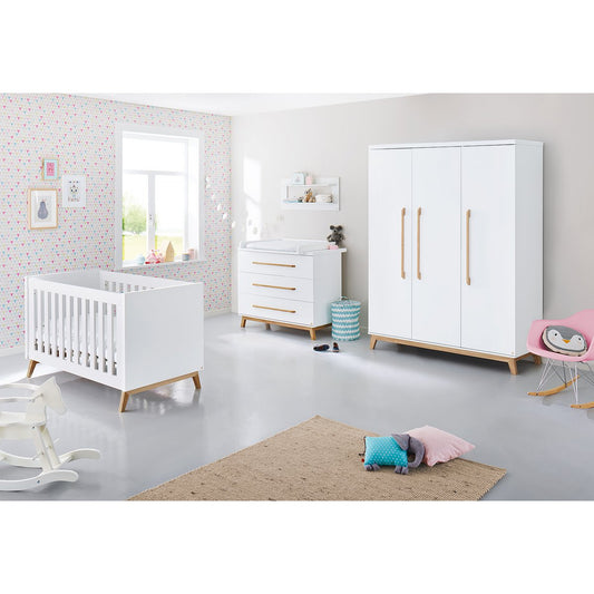 Nursery 'Riva' wide large
 3 parts: cot, wide dresser, large wardrobe