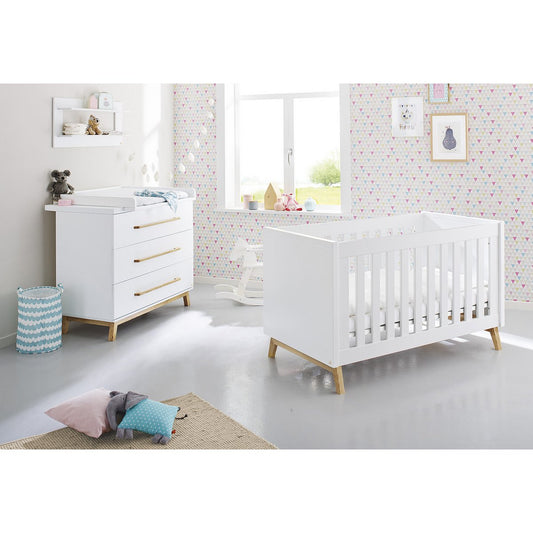 Starter set 'Riva' wide
 2 parts: cot, wide chest of drawers