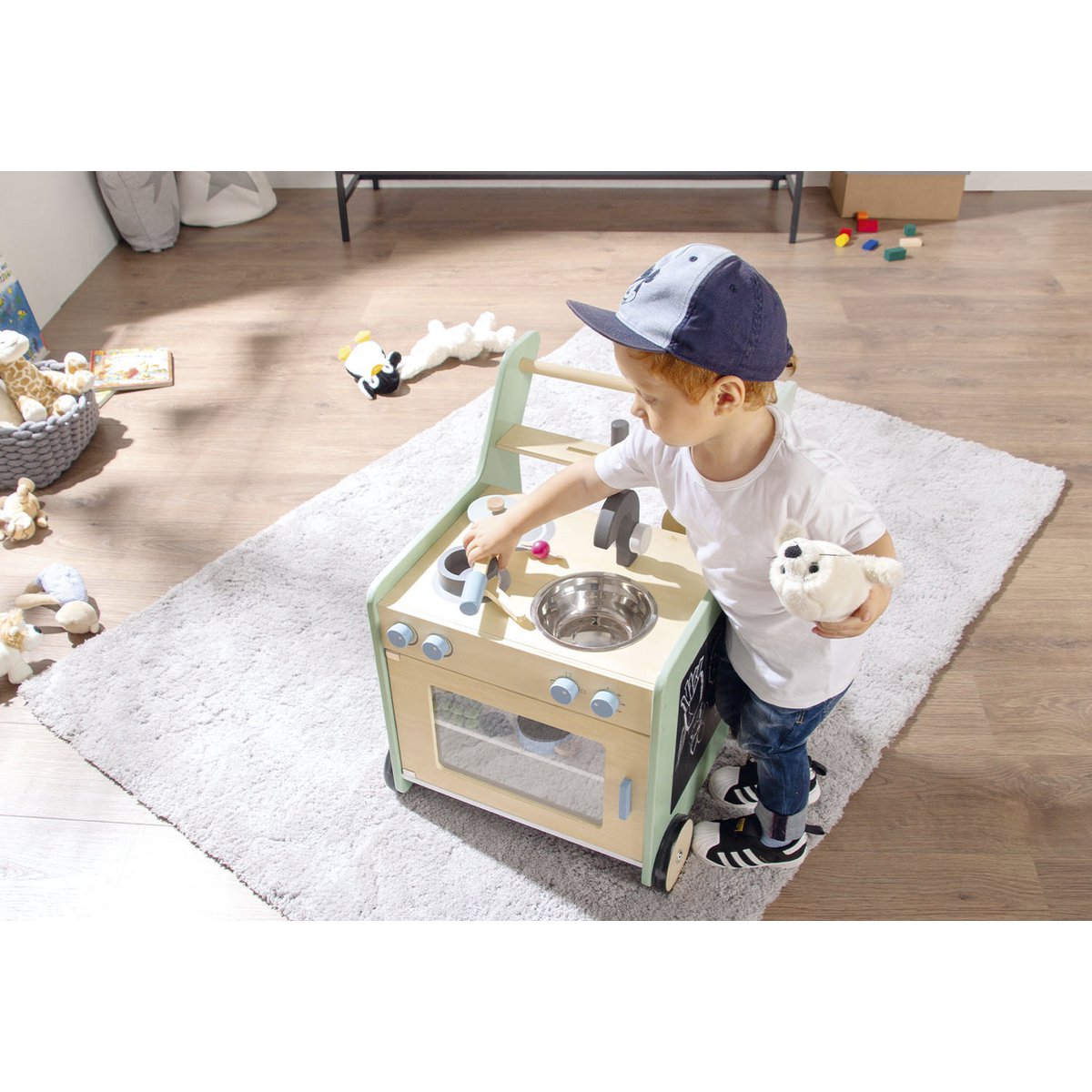 Children's kitchen 'Kalle', pastel green