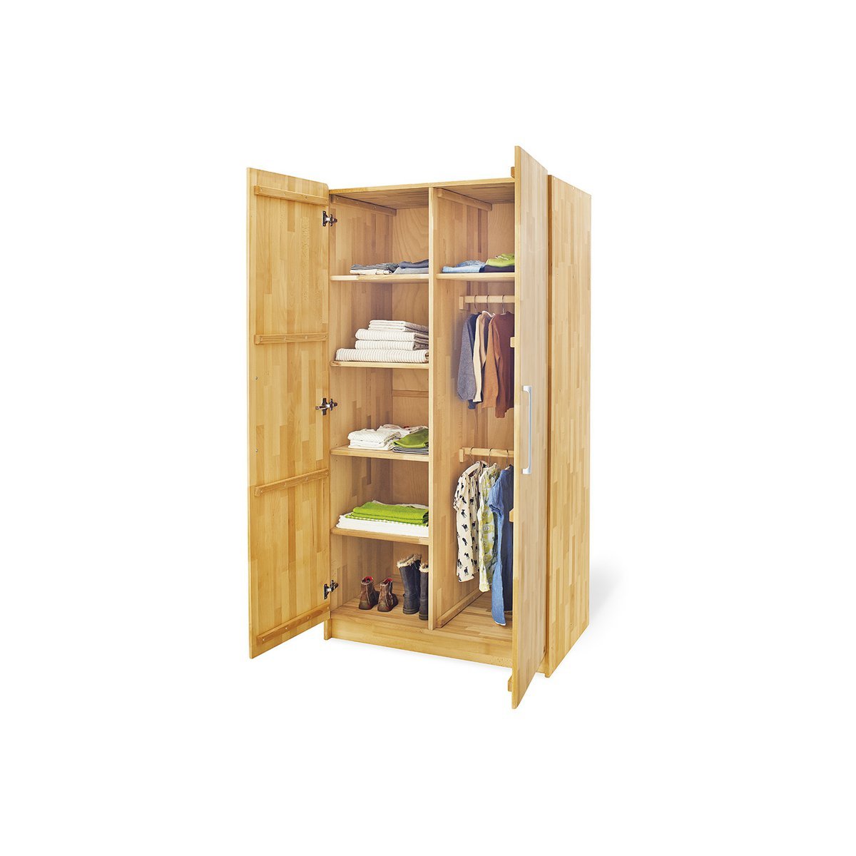 Nursery 'Natura' extra wide
 3 parts: cot, extra wide chest of drawers, 2-door wardrobe